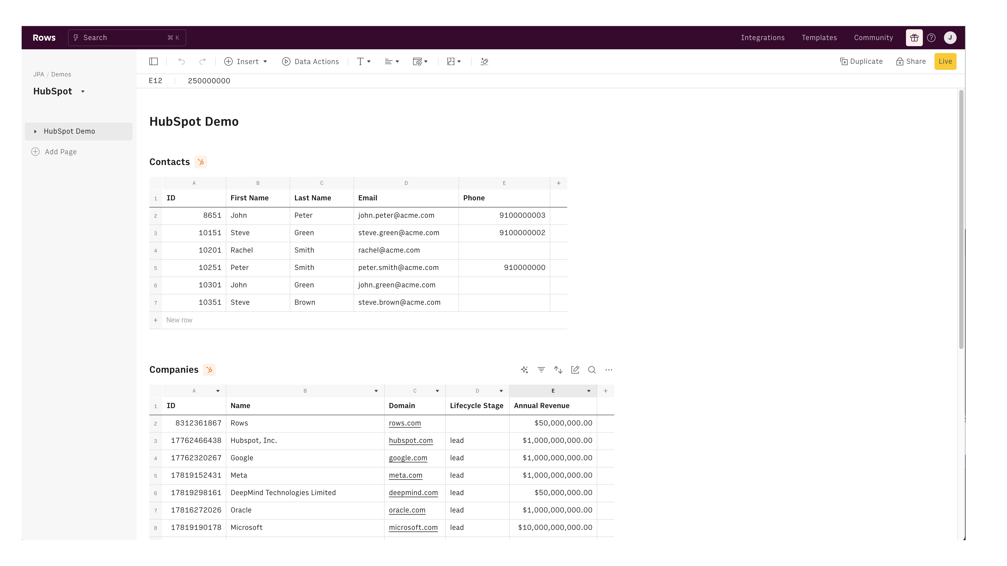 Connect HubSpot to your favorite business apps and data services